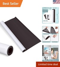 Blank White Surface Magnet Sheets 24 Inch x 25 Feet, 30 Mil Magnetic Roll Pri...