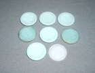 Vintage Lot of 8 Milk Glass Canning Jar Lids 7 White Crown Cap 1 Crown Mason