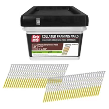 3 In. X 0.120 In. 21° Plastic Collated Exterior Galvanized Ring Shank round Head