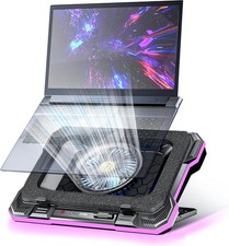 Gaming Laptop Cooling Pad with Powerful Cooler Fans, RGB Lighting and Phone