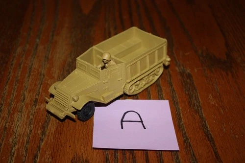 Vintage Marx Desert Fox Tan Army Half-Track and Matching Driver A - MPC