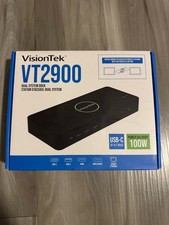 NEW VisionTek VT2900 USB-C Dock Dual System 100W Power Delivery VT2900