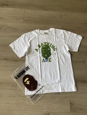 A Bathing Ape BAPE White Bonsai Tree College Tee Multiple Sizes