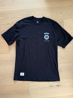 Alpha Industries T Shirt - Oversized Fit - Black - Size Medium (Relaxed) 