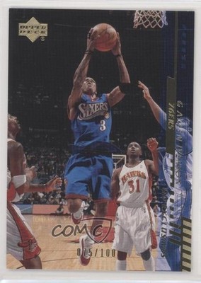 2000-01 Upper Deck Gold UD Exclusives 75/100 Allen Iverson #123 HOF nd3