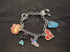 VINTAGE EPE Elvis Presley Enterprises Icon Charm Bracelet w/ Blue Suede Shoes