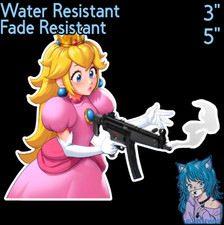 Super Mario Princess Peach 35 Blicky Anime Laptop Bottle Car Sticker Decal