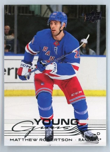 2025-26 Upper Deck Matthew Robertson Young Guns Rookie NY Rangers RC 25-26