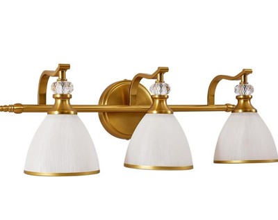 ANDY STAR Brushed Gold Bathroom Vanity Light 3-Light