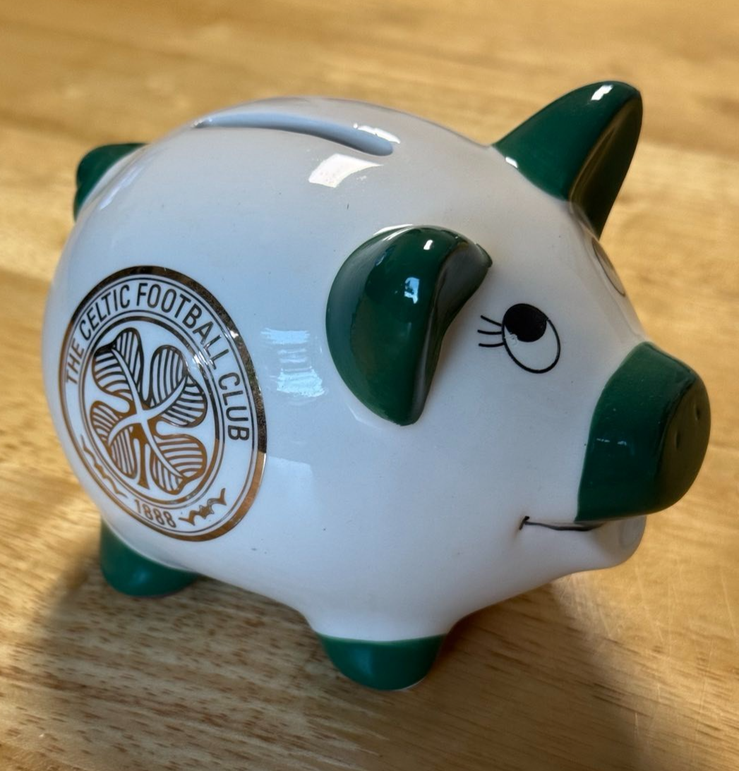 Celtic Glasgow FC Sparschwein Money Box Piggy NEU Spardose