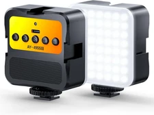 Cold Shoe Camera Light: Color LED Video Light- 3200K-5600K+CRI95 Rechargeable Ca