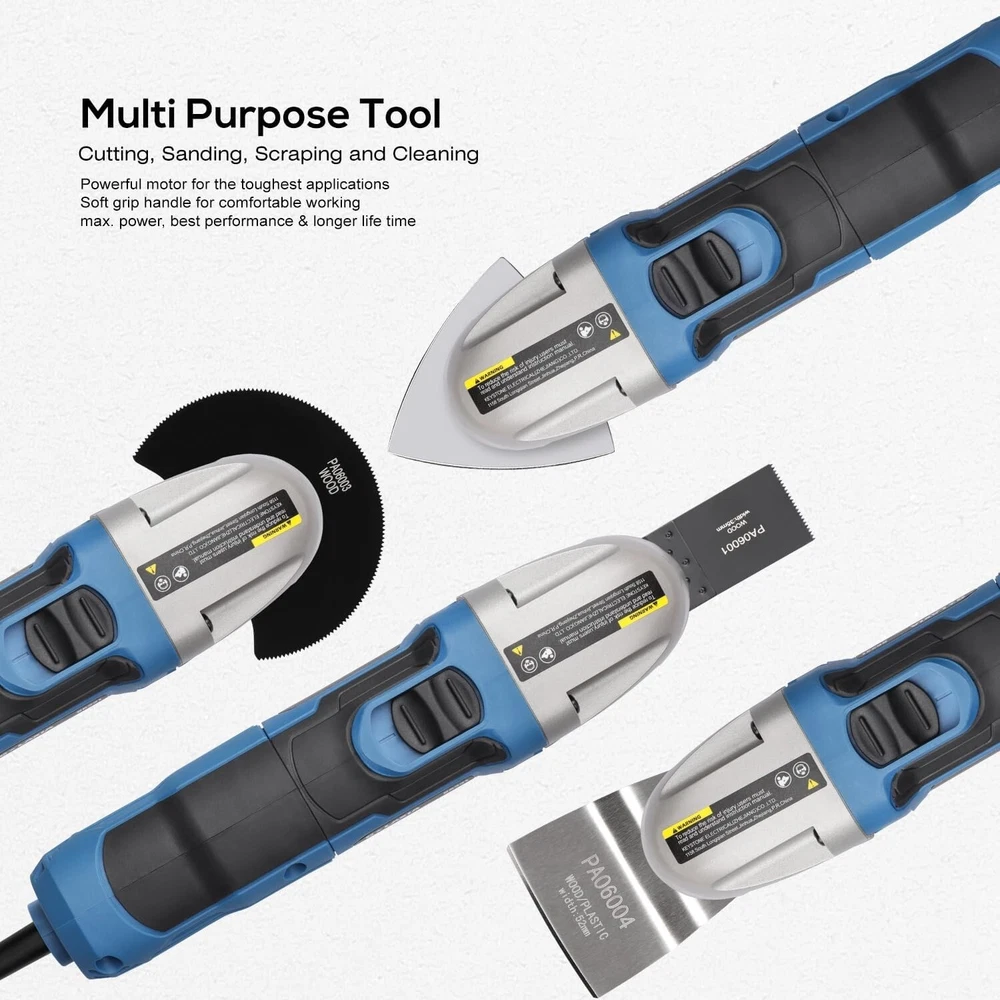 1.5A Oscillating Multi-Tool for Cutting Sanding Grinding & Trimming