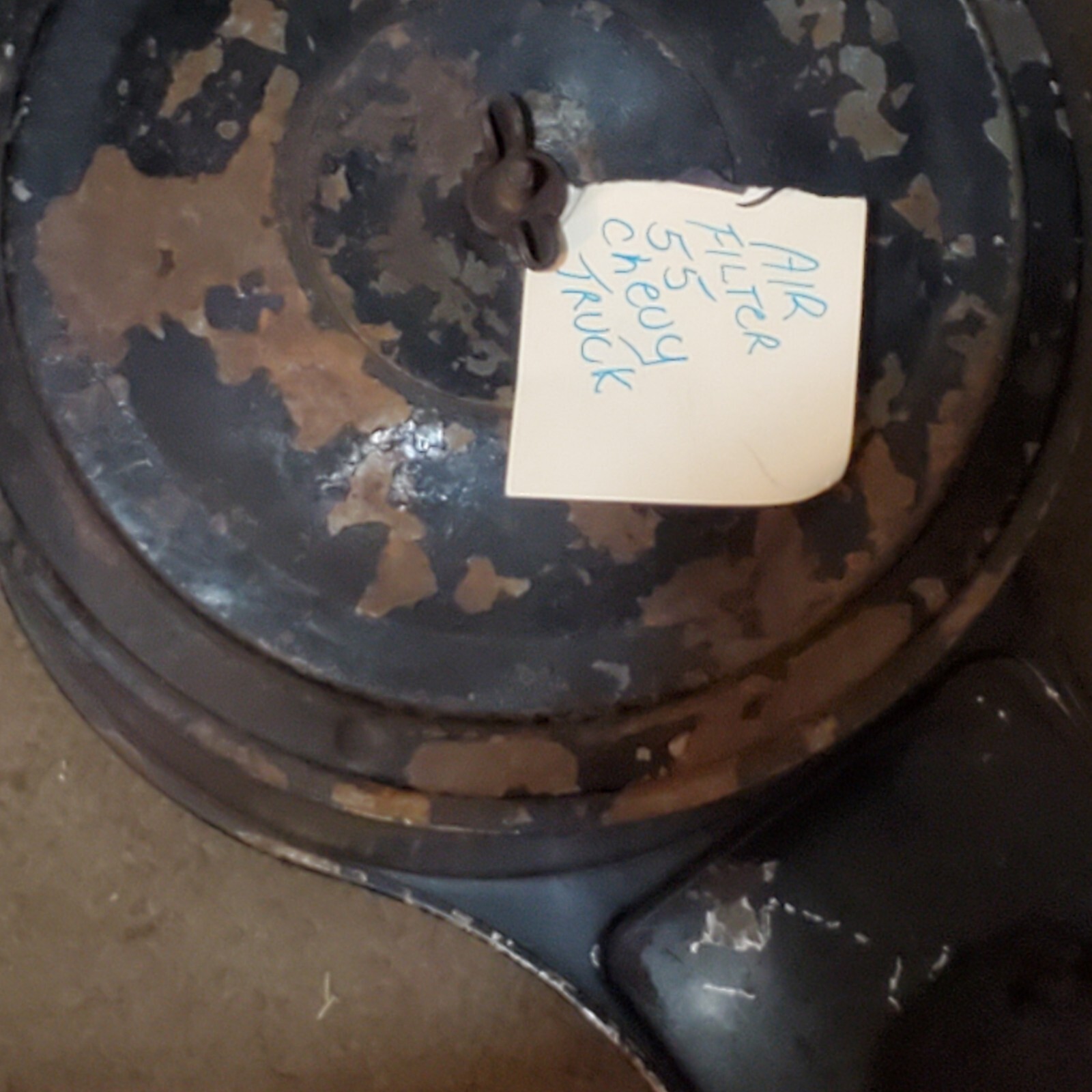 VINTAGE OIL BATH AIR CLEANER Carburetor Chevy Pickup Truck 1955 ?? Used