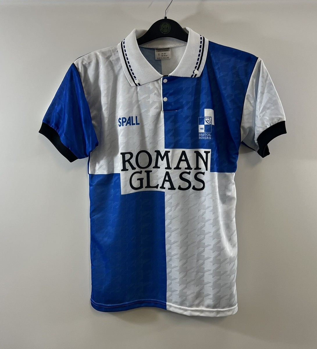 Bristol Rovers Retro Shirt BNIB Bristol Rovers Home Football Shirt 1992/93 Adults Small Spall H56  UK