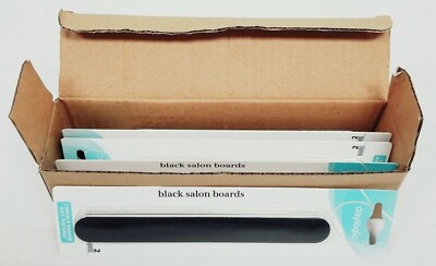 Box of 6 Rite Aid Daylogic Black Salon Nail Boards Coarse Medium 2 Per Pack New 