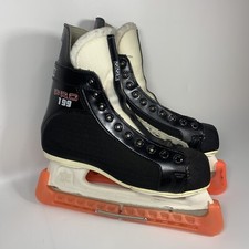 CCM Pro 199 Men's Ice Hockey Skates Size 8 SL-1000 black and white 10 2/3 271mm