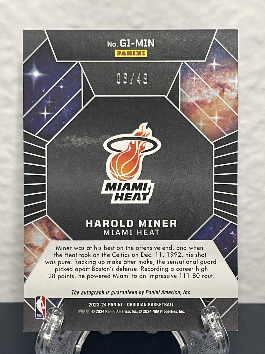 2023-24 Panini Obsidian - Galaxy Ink Harold Miner #GI-MIN 2023-24 Panini Obsidian - Galaxy Ink Harold Miner #GI-MIN