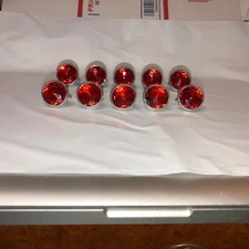 RED Bicycle reflectors jewels TEN Schwinn Harley J.C Higgins  SUPER reflectors