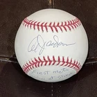 Al Jackson Signed OMLB Baseball Inscribed First Mets Win At Shea Steiner Holo