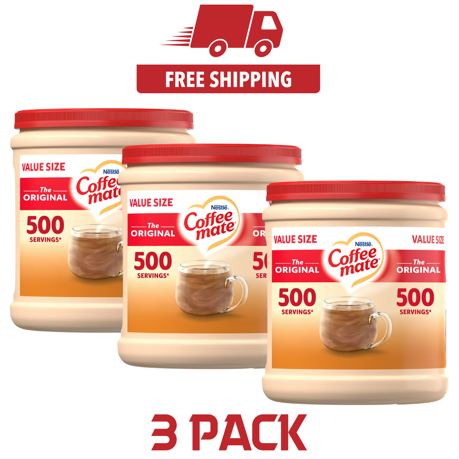 (3 pack) Nestle Coffee Mate, The Original Powdered Coffee Creamer, 35.3 oz