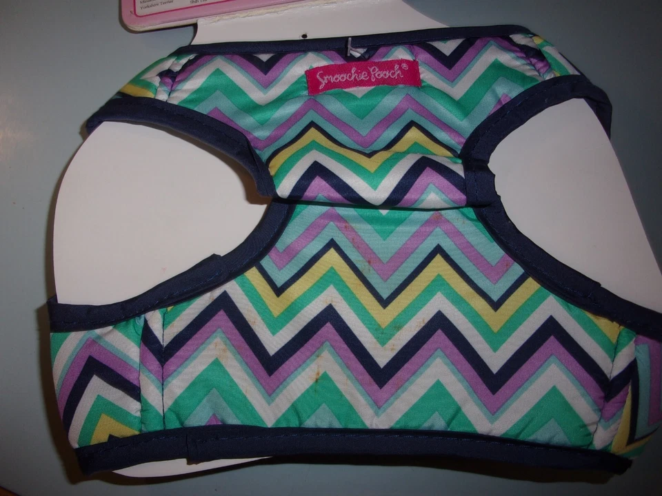 purple navy CHEVRON Dog Body Harness Vest S Small New Smooche Pooch - Image 2 of 4
