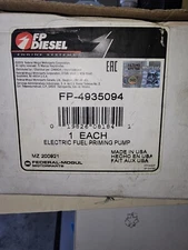 Fp Diesel Electronic Fuel Priming Pump Part # Fp 4935094