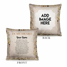 My Heart Poem - 26cm x 26cm - Personalised Cushion