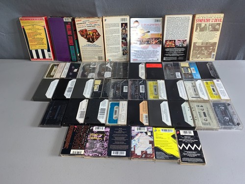 VINTAGE ROLLING STONES COLLECTION 35 RARE CASSETTES 6 VHS 1 DVD SINGLES - Picture 8 of 8