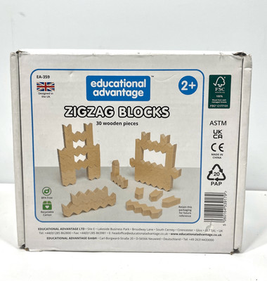 Educational Advantage Zig Zag Building Blocks STEM Learning Toy Motor Skill 30pc