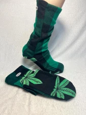 plaid & hemp pot MJ fleece  9.5 "  sole see conversion pictures  photo unisex