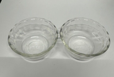 Pyrex #463 Custard Cups Ramekin 6oz, 3 Ring, Scalloped Edge , 2 | eBay