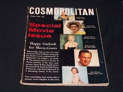 1956 OCTOBER COSMOPOLITAN MAGAZINE - SPECIAL MOVIE ISSUE FRONT COVER - E 14270