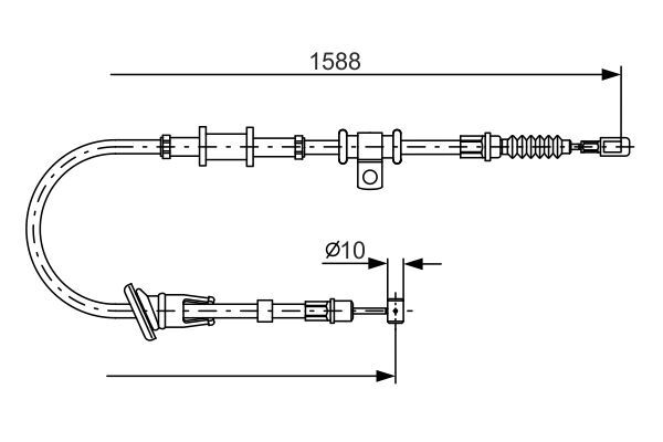 Bosch Handbremsseil Links FüR Carisma 1.3-1.9D 05.95-06.06 Mitsubishi OE M884534-image