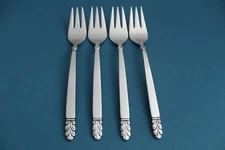 4 Salad Forks International NORSE Deluxe Stainless 7 1/8"