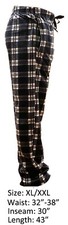 New Mens Flannel Fleece Pajama Pant Lounge Pants Navy White XL/XXL