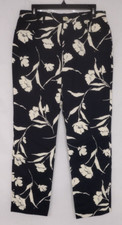 90s Ralph Lauren Floral Pants Petite Vintage Mid Rise Tapered Leg Trousers Sz 10