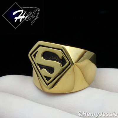 Anello Superman Da Uomo In Acciaio Inox Placcato Argento/nero Taglia 8 - Foto 2