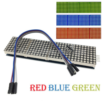 RGB MAX7219 4 In 1 LED Display Microcontroller+5P Line Dot Matrix ...