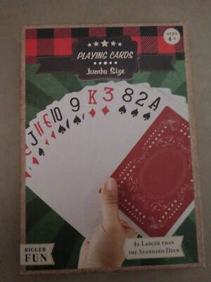 Jumbo Playing Cards 4x larger NIB