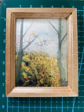 watercolour 1/12 framed original painting. It is hand painted in a wooden frame