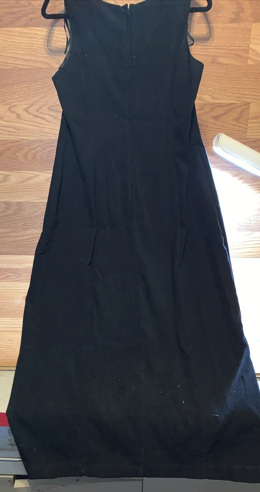 Casual Corner Annex Sleeveless Round Neck Blk Velvet Texture Dress Size 12 - Image 3 of 4