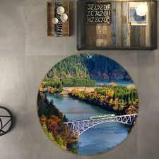 3D Bridge River NAO6170 Game Rug Mat Elegant Photo Carpet Mat Fay