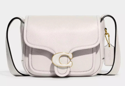 NWT Coach CJ846 Tabby Messenger 19 Crossbody Bag In CHALK Pebbled