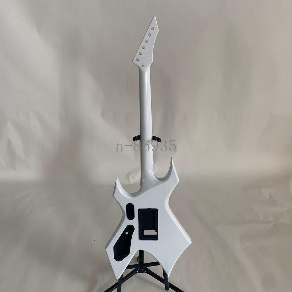 White Unfinished DIY Warlock Extreme Shape BC Electric Guitar Kit ...