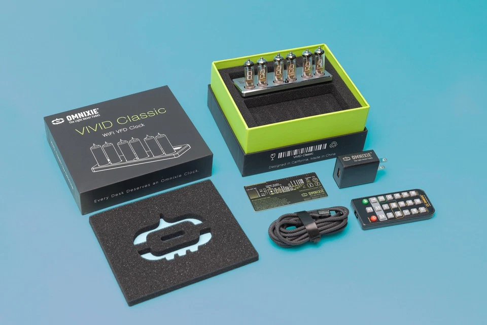 VIVID WiFi Retro VFD Tube Clock Home Desktop Vacuum Tube Holiday Gift Decor - Image 4 of 4