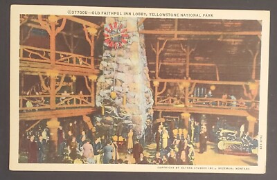 Sightseers in the Lobby of Old Faithful Inn Yellowstone National Park Bozeman MT