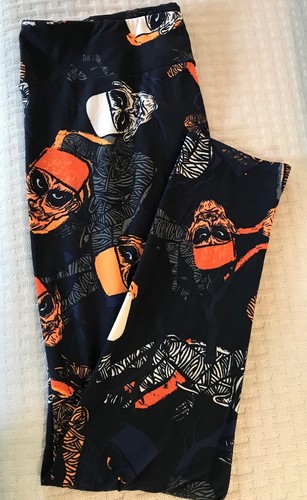 LuLaRoe TC2 Leggings Mummies Orange 