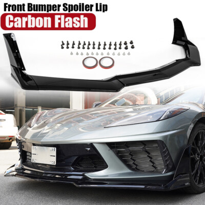 2020-24 For Corvette C8 Z51 STG 3 Winglet Carbon Flash Front Bumper Lip Splitter