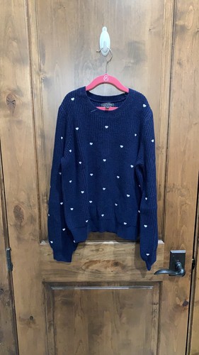 Lucky Brand Embroidered Heart Sweater 