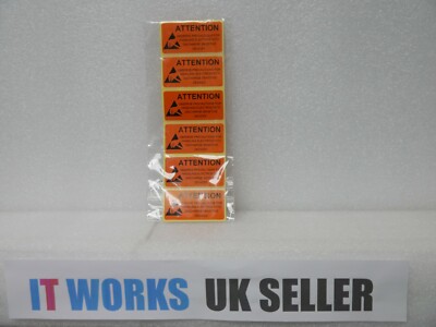 Orange QUALITÄT ESD Warnschilder Antistatikum 50 x 25 mm Antistatisch Warnaufkleber